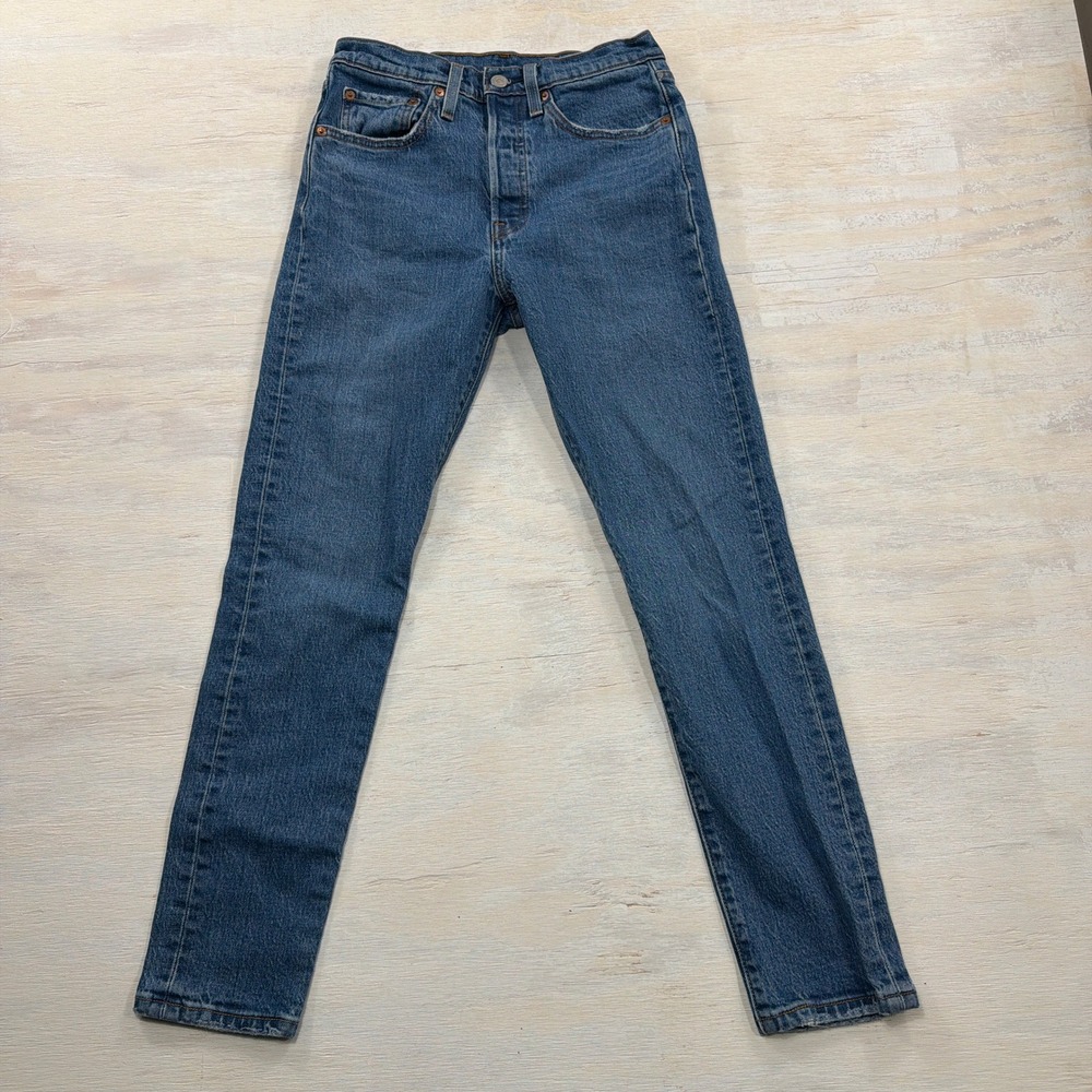 Levi's 501 S Women's W26 L28 Slim Straight Leg Blue Denim Jeans